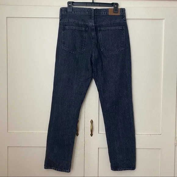 Madewell Perfect Vintage Jean in Roxstone Black Wash Knee-Rip Edition 28 - Picture 8 of 10